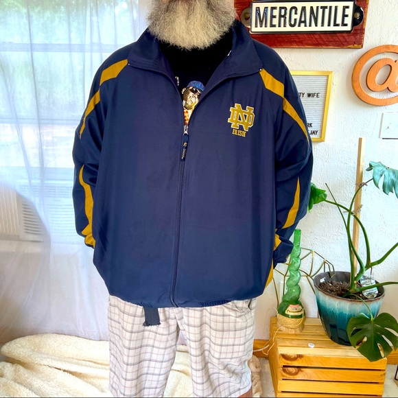 Vintage Russell Athletics Team Issue Notre Dame Windbreaker Size XLT - Picture 2 of 8